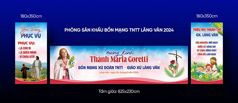 Phông sân khấu bổn mạng TNTT