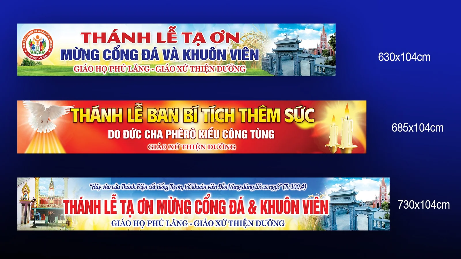 Pano chào mừng quý Cha