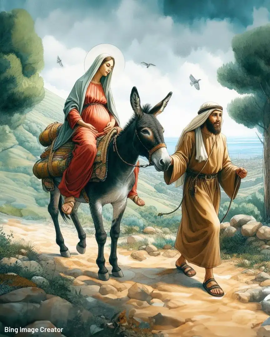 Anhconggiao.net - Ảnh gia đình thánh gia trốn sang ai cập