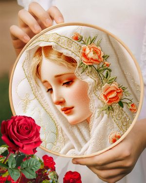 Ảnh chân dung Đức Maria tranh thêu