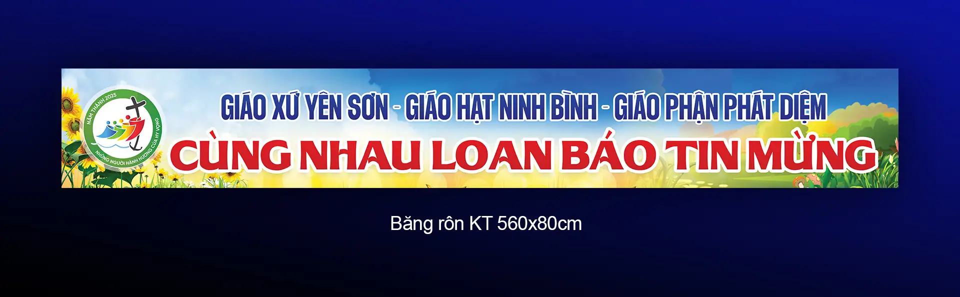Anhconggiao.net - Băng rôn cùng đi loan báo tin mừng
