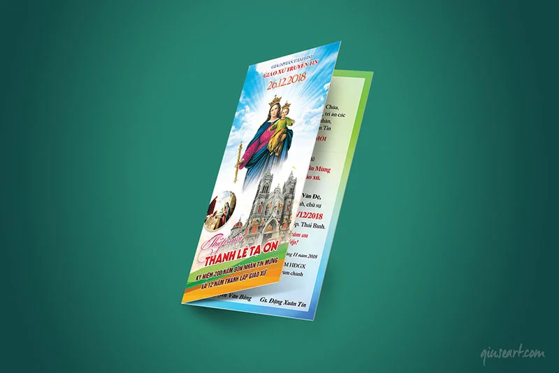 Thiệp mời lễ Đức Mẹ vô nhiễm