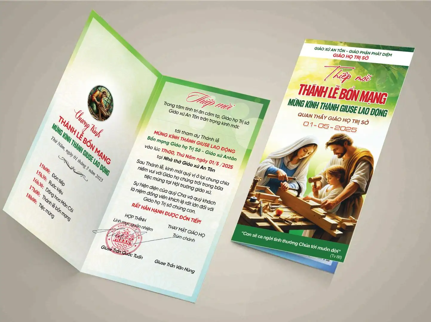 Anhconggiao.net - Thiệp mời lễ thánh Giuse công nhân