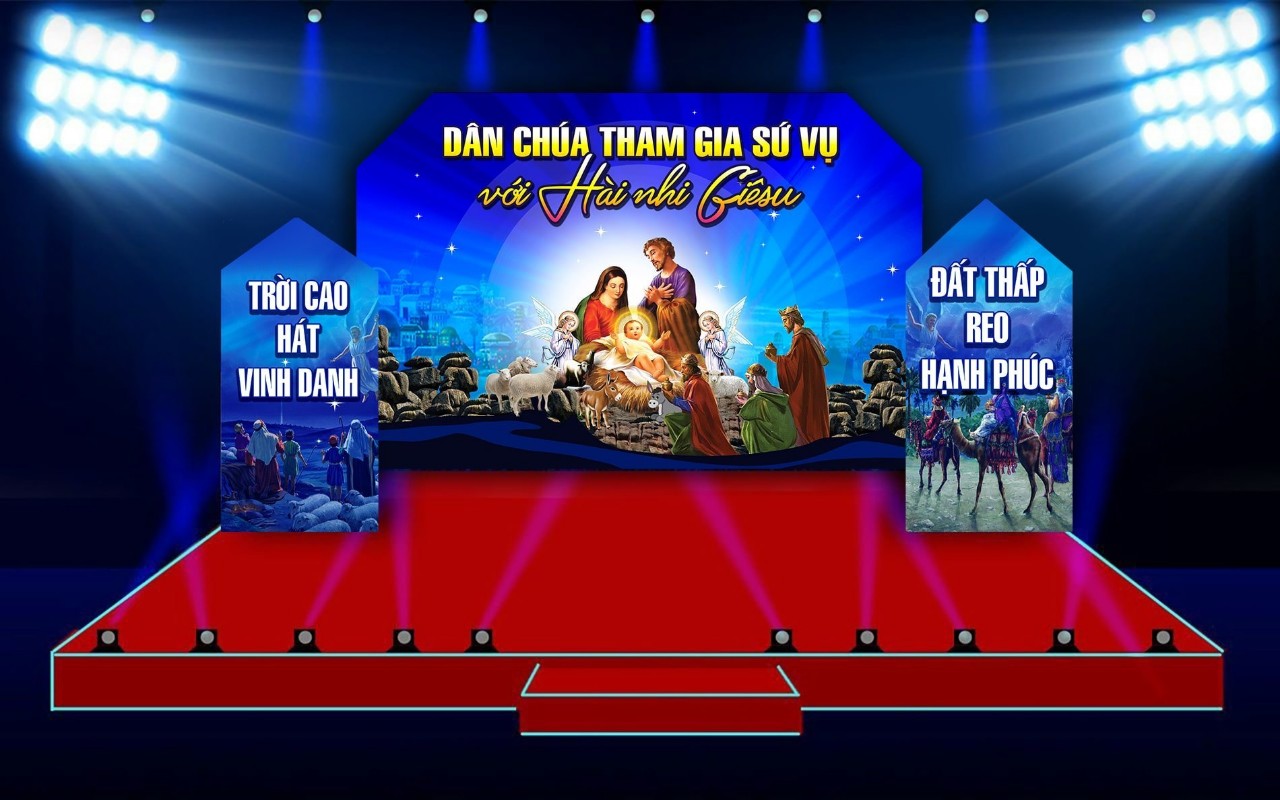 Anhconggiao.net - PHông sân khấu Giáng Sinh