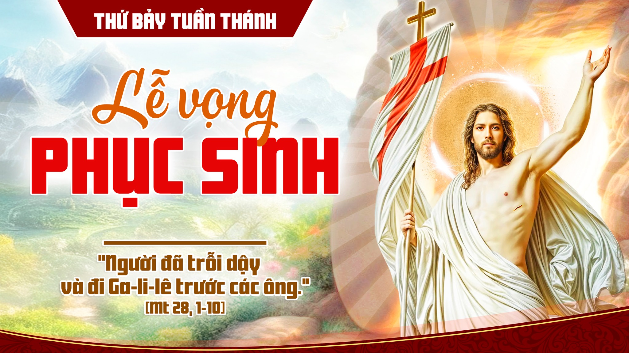 Slider chiếu tivi lễ vọng phục sinh