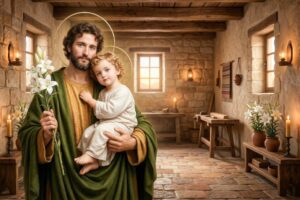 Anhconggiao.com - Thánh Giuse bế Chúa con